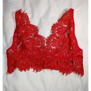 NWOT xRevolve House of Harlow Ian Red Lace Bralette SM 114845